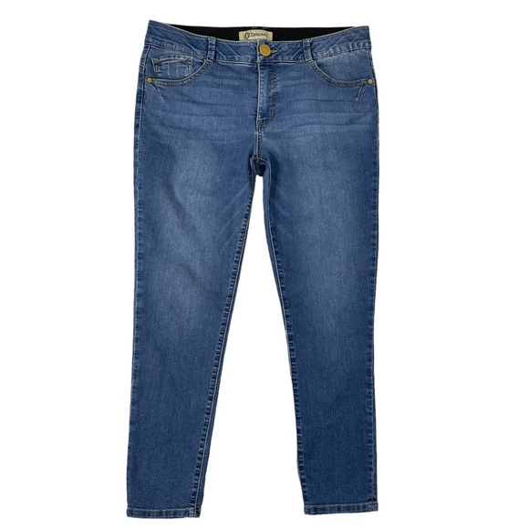 Democracy Denim - Democracy Ab Solution Jeans 12 Blue High Rise Skinny Stretch Denim Elastic Waist